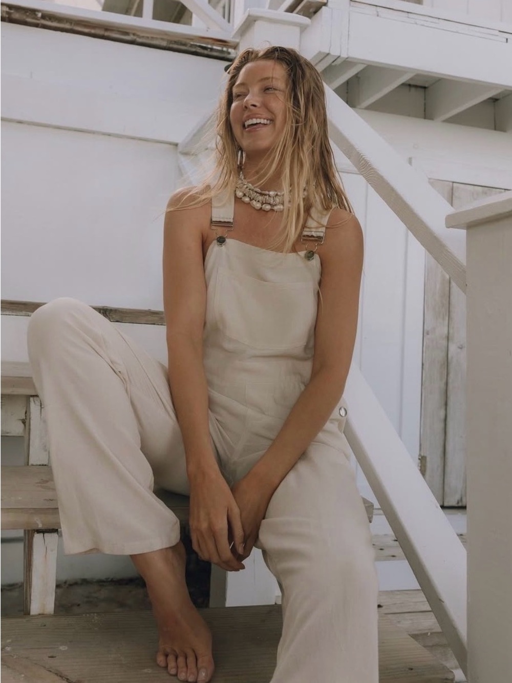 Daily Drills Cream Overalls